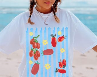 Comfort Colors® Tomato Shirt, Vintage Tomato Graphic Tee, Tomato Girl Summer TShirt,Italian Market Style Oversized Tee, Italy Vacation Shirt