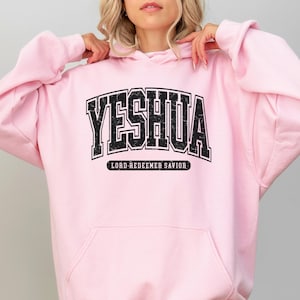 sweat Yeshua vintage, sweat chrétien Yeshua, sweat religieux, vêtements esthétiques pour la foi, vêtements pour Jésus, pull verset de la Bible