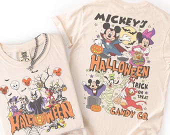 Comfort Colors® Retro Mickey And Friends Halloween Shirt, Vintage Mickey Mouse Spooky Season, Family Matching Vacation 2026