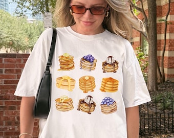 Comfort Colors Pancake Lover T-Shirt: Retro Breakfast Graphic Shirt