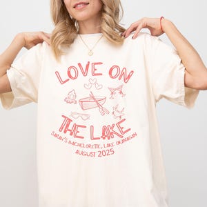 Comfort Colors Love on the Lake Bachelorette Party Shirts, Custom Martini Girl Trip Lake Bach Party, Camp Bride Tees, Camping Hiking Bride