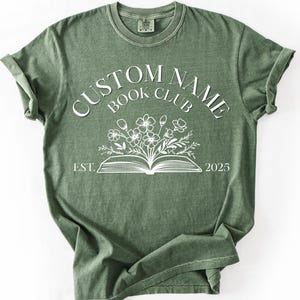 Comfort Colors®Book Club Personalized Shirts,Custom Bookish Shirt,Personalized Gift For Book Lovers,Reading Club Group Shirts,Bookworm Shirt