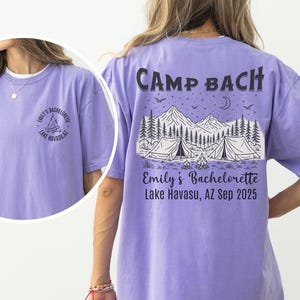 Vintage Camp Bachelorette Shirt, Custom Camping Bachelorette Shirts, Outdoor Mountain Bride Tee, Retro Lake Themed Bridal Party, Hiking Bach