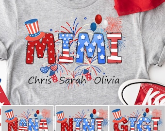 4. Juli Oma Shirt, 4. Juli Oma Shirt, stolze Nana 4. Juli Oma und Enkelkind Shirt, 4. Juli Oma Shirt, 4. Juli Mimi