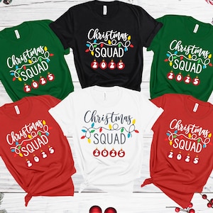 Chemise escouade de Noël, chemise de Noël en famille, chemises de Noël en famille, t-shirt de Noël, chemise de Noël pour tout-petit, chemise des fêtes