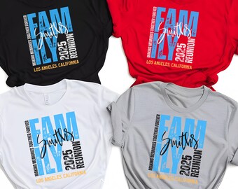 Custom Family Reunion Shirts, Reunion Gift Matching Family Shirt 2025,Family Reunion T-Shirt, ,Personalized Family Reunion T-Shirt