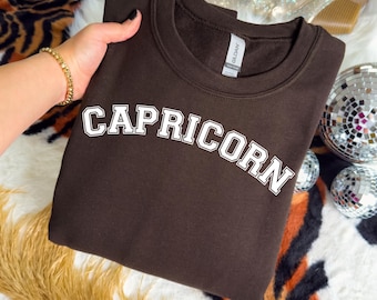 CAPRICORN Zodiac Sweatshirt, Astrology Sweater, Women Tops, Birthday Gifts Tees, Trendy Sweater, Capricorn Hoodie