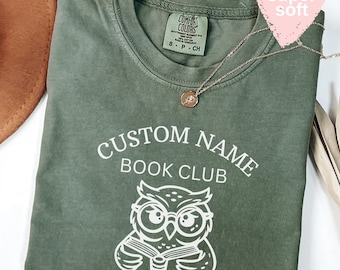 Comfort Colors® Personalized Book Club T-Shirt | Custom Book Club Name T-shirt, Reading Club Shirt, Gift For Book Lovers, Gift For Bookworm