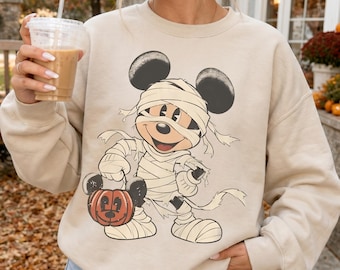 Retro Mickey Mummy Sweatshirt, Mickey's Not So Scary Halloween Party 2026 Sweat, 2026 Halloween Disney Family Sweatshirt, Disney Hoodie