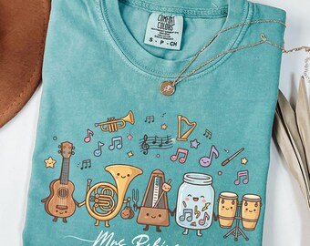 Comfort Colors® Music Teacher Doodle Shirt, Music Teacher Appreciation Gifts, Music Lover Tshirt, Gift for Music Teacher, Music Lover Tee