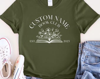 Personalized Book Club TShirt | Custom Book Club Name Shirt, Custom Bookish Tee, Reading Club Group Shirts, EST Book club, Gift For Bookworm