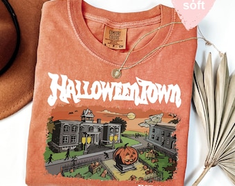 Halloweentown Shirt, Comfort Colors Halloween Tshirt, Retro Halloweentown T-Shirt, Halloweentown University Tees, Halloween Crewneck Gifts