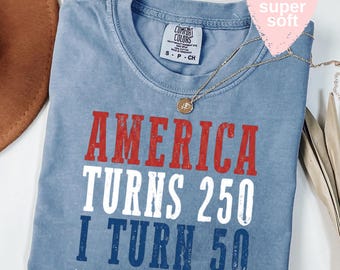 Vintage 50th Birthday Shirt 1976, America Turns 250 Tee, 50th Birthday Gift Idea, Patriotic Birthday Shirt 2026, 1976 Birthday T-Shirt