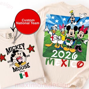 Custom Mickey and Friends All Country Flags Soccer Shirt,Disney Mickey Mouse And Friends USA Soccer T-Shirt, Disneyland Family Matching Tee