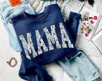 Mama Sweatshirt, Floral Mama Sweatshirt and Hoodie, Mom Sweatshirt, New Mom Gift, Mommy Shirt, Mom Life Shirt, Mama Shirt, Mother's Day Gift