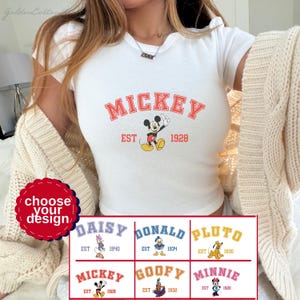 Disney Baby Tee, Disneyworld Trip Crop Top, Bella Canvas Mickey and Friends Croptop, WDW Disneyland Baby Tee, Fantasia Baby Tee