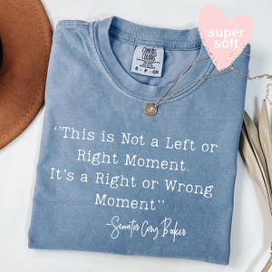 Comfort Colors® This is Not a Left or Right Moment. This is a Right or Wrong Moment. - Sen. Cory Booker, Cory Booker Fan Gift,Anti-Trump Tee