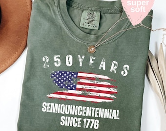 Comfort Colors 250th Anniversary USA Flag Shirt