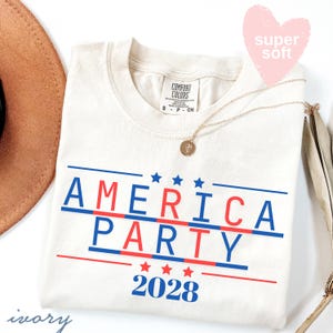 Chemise de soirée Comfort Colors® America, nouveau sweat-shirt Elon Musk anti-atout, anti-MAGA et anti-démocrate, cadeau t-shirt politique drôle satire USA 2028