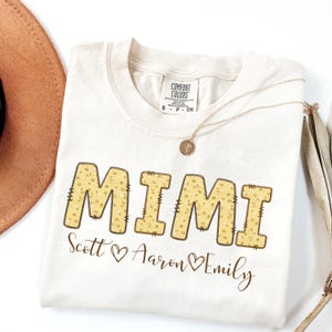 Comfort Colors® Mimi Shirt,Yellow Floral Mimi Shirt, Mimi Tee, Cute Mimi Shirt, Gift for Mimi, Grandma Gift, Grandmother Shirt, Grandma Mimi