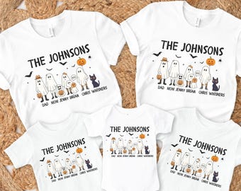 Halloween Family Personalized Shirt, Halloween Ghost Family Shirt, Family Matching Halloween Shirt,Custom Halloween Party Family Shirt