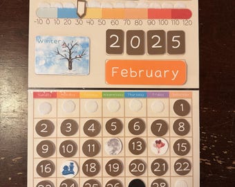 Calendario Montessori stampabile
