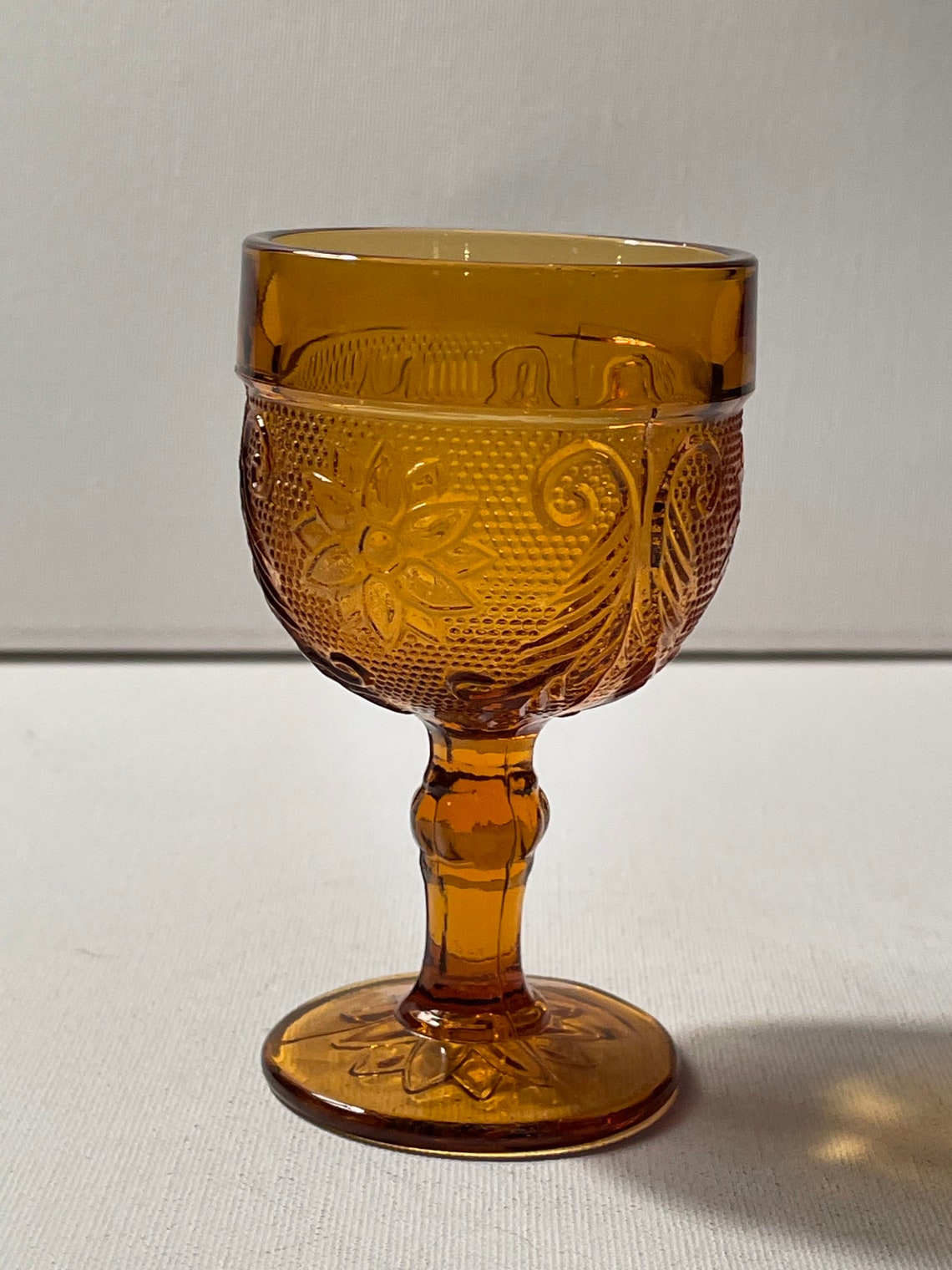 Antique Amber Glass Decanter Set Etsy