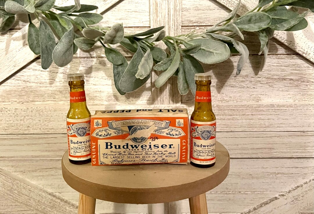 Vintage Budweiser Salt and Pepper Shakers Etsy