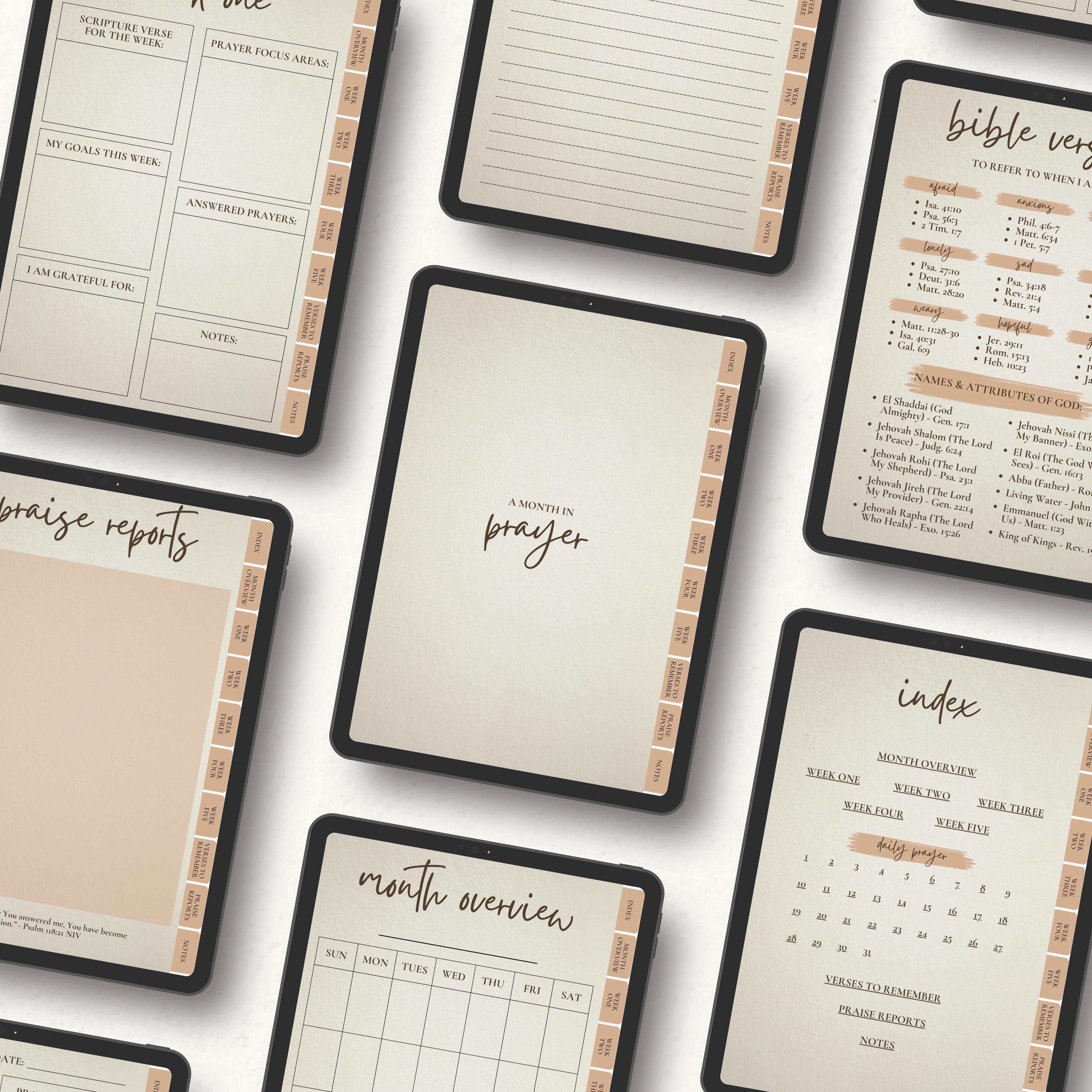 DIGITAL Prayer Journal PDF Daily Prayer Tracker for Christian Women ...