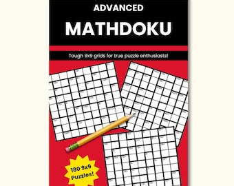 Collection avancée de puzzles MathDoku. 180 casse-têtes complexes pour les amateurs de sudoku et de mathématiques qui souhaitent tester leur logique et leurs capacités numériques.