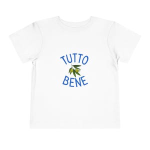 Tutto Bene Toddler Short Sleeve Tee,  Italian Tee, Toddler Graphic Tshirt