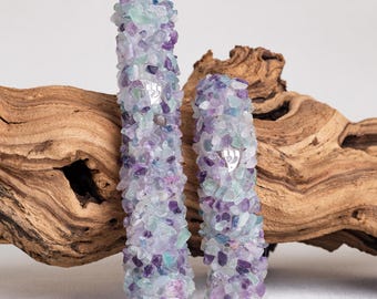 Elegant Handcrafted Mezuzah Case made of Fluorite Stone