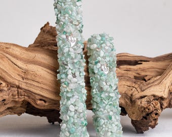 Elegant Handcrafted Mezuzah Case made of Aventurine Stone