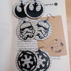Galaxy Wars Collection Wood Round Earrings