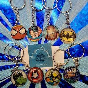 Superhero Cabochon Keychains