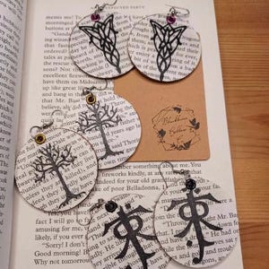 One Ring Collection Wood Round Earrings