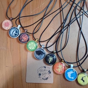 Ice and Fire Cabochon Necklaces