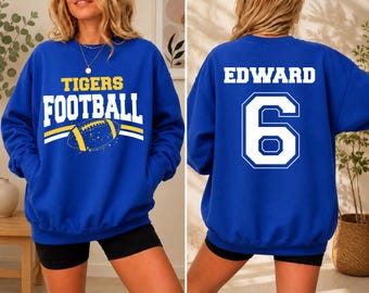 Personalized Football Sweatshirt: Custom Team Name & Game Day Football Sweatshirt