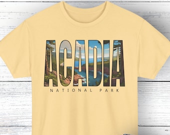 Acadia National Park T-Shirt | Retro National Park Shirt | Hiking Adventure Tee | Nature Graphic Tee | Outdoor Gift for Travelers