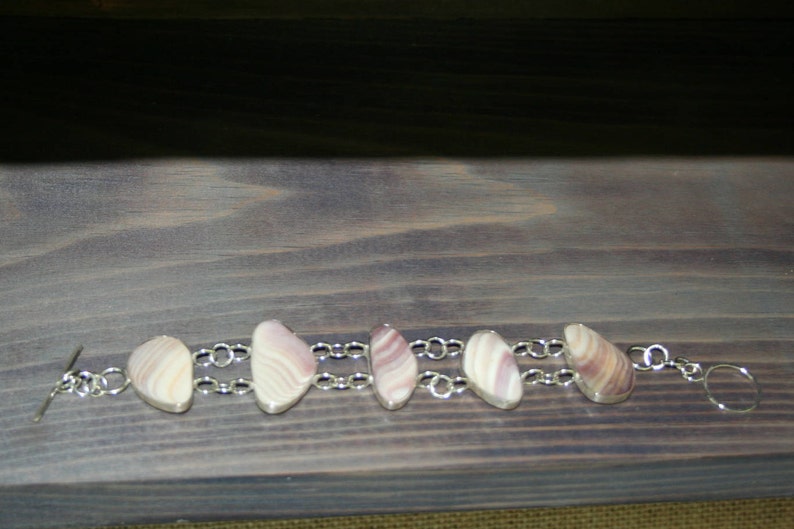 Quahog shell Sterling silver nature inspired art jewelry. Wampum beach jewelry