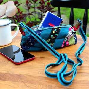 Kleine Ausgehtasche TILLY, auch als Kosmetiktasche oder Federmäppchen nutzbar, Einzelstück