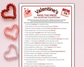 Valentine's Day Pass the Present Game, Pass the Gift Game, Ice Breaker, Valentine Church Game, Senior Game, Office Party Game, Galentines