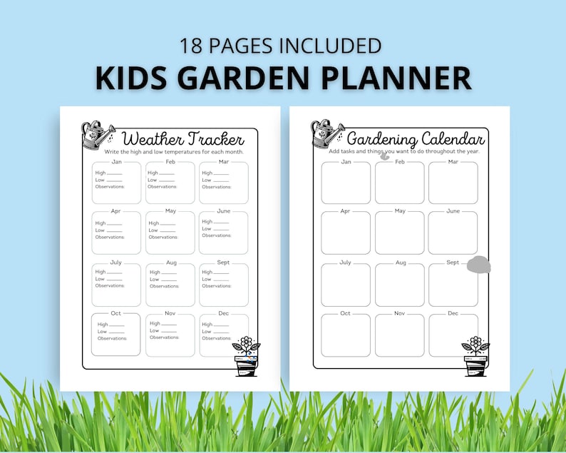 Kids Garden Planner, Nature Journal, Plant Tracker, Homeschool ...