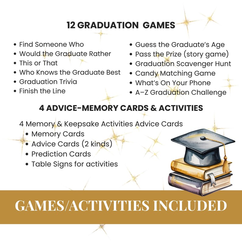 Editable Graduation Party Games Bundle, Printable Grad Party Games ...