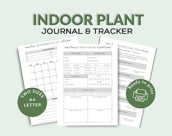 House Plant Planner, Indoor Plant Planner, Gardening Journal and Logbook, Plant Parent, Gardening Planner, Plant Care Tracker Printable
