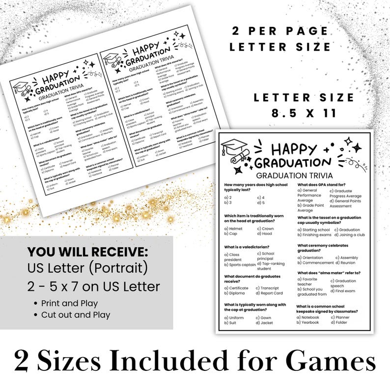 Graduation Party Games Bundle, Printable & Editable Grad Games, Advice ...