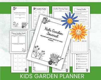 Kids Garden Planner, Nature Journal, Plant Tracker, Homeschool Gardening Curriculum, Garden Unit Study Plant Unit Study, Garden Worksheet