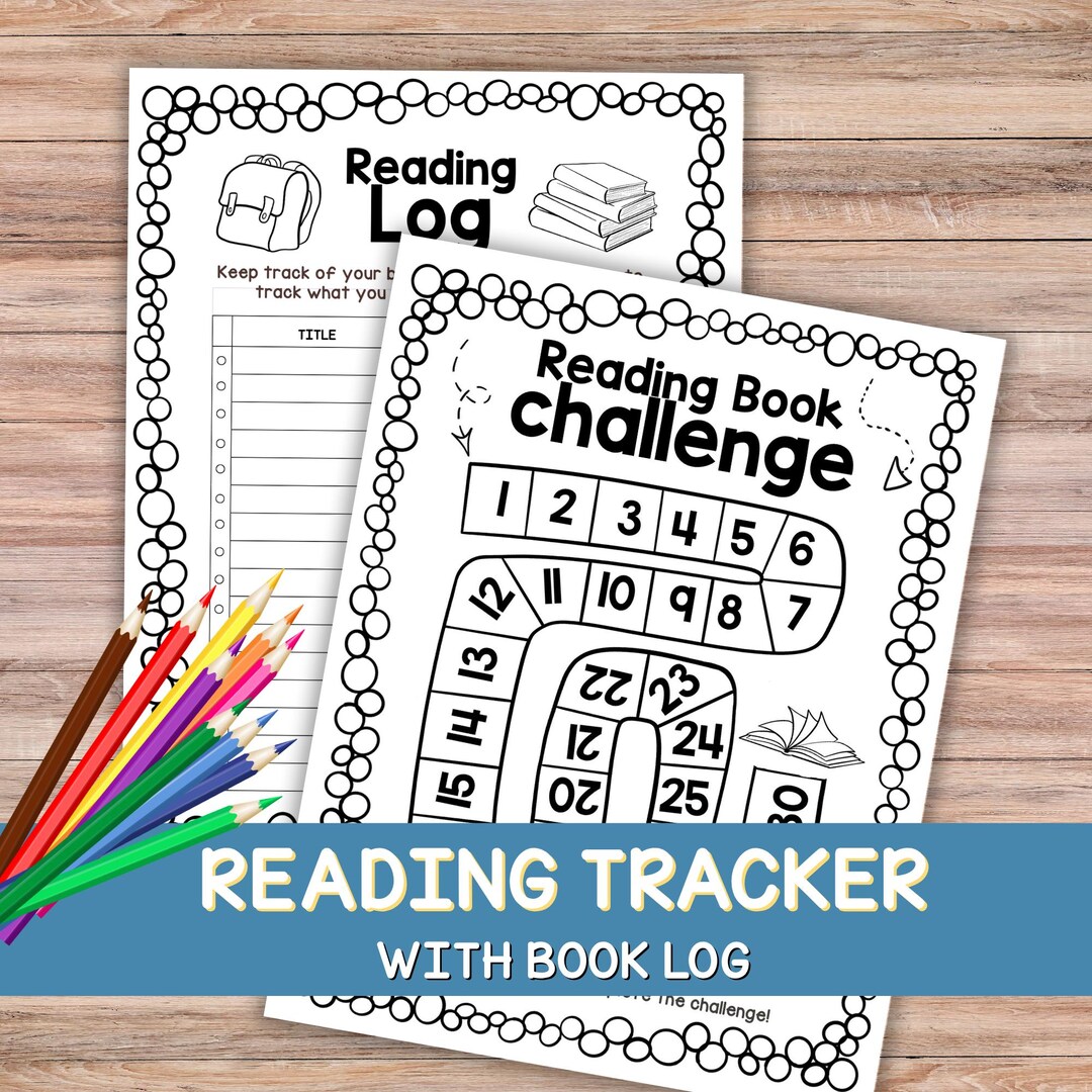Reading Book Challenge Tracker Printable for Kids, Minutes or Books ...