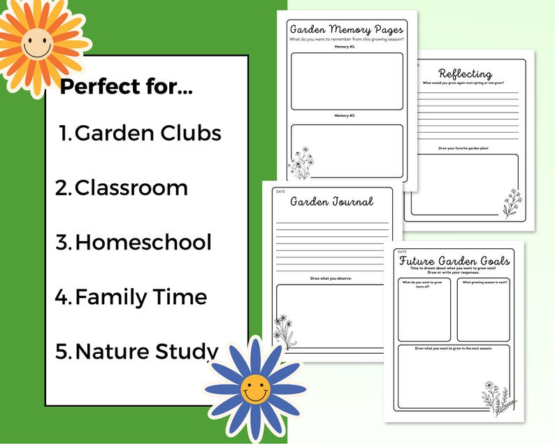 Kids Garden Planner, Nature Journal, Plant Tracker, Homeschool ...