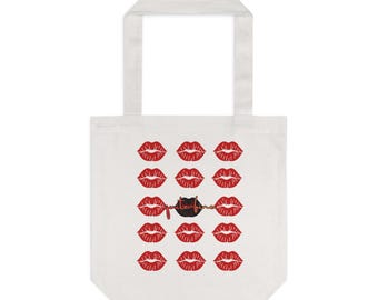 Borsa tote Red Kiss - Bianco sporco